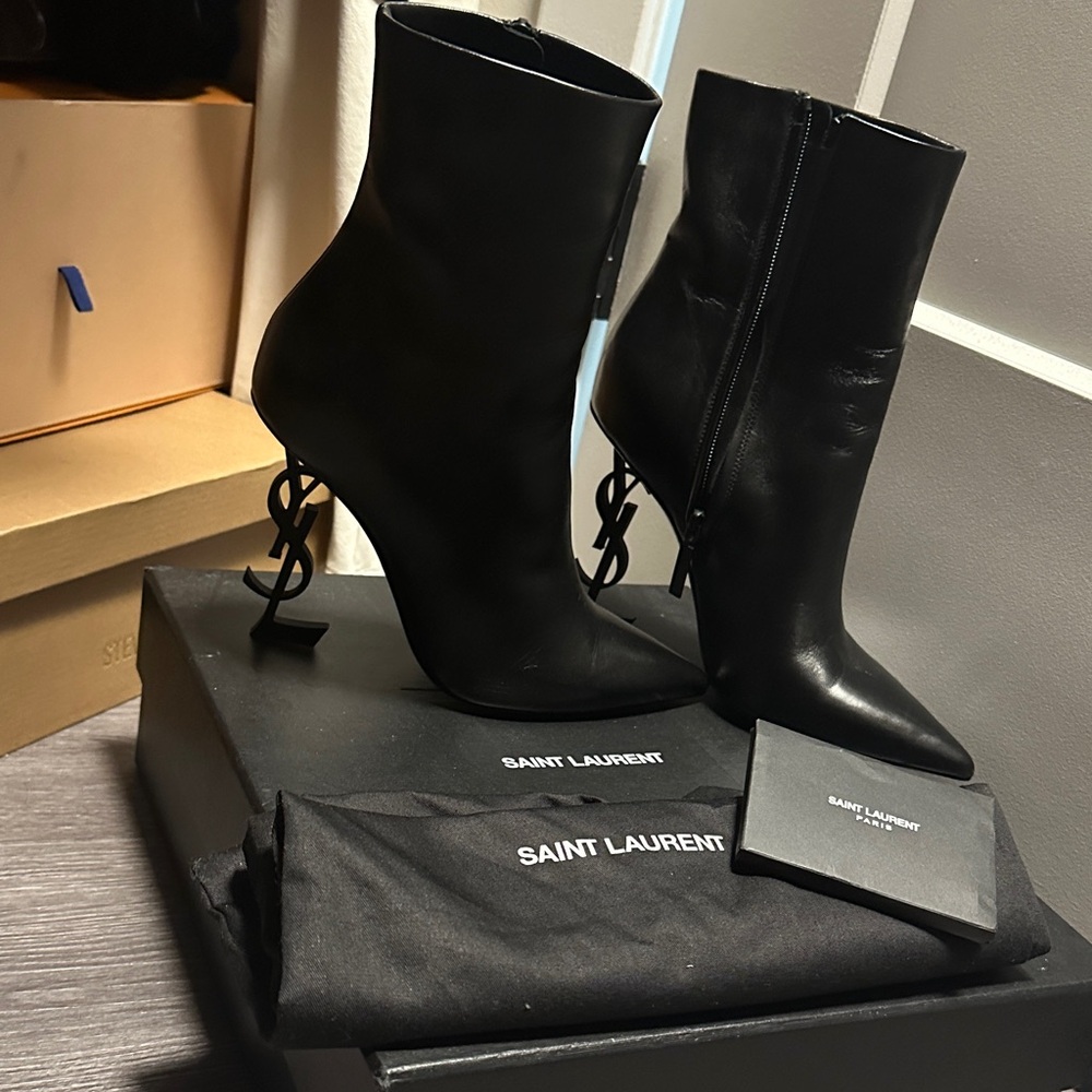 Saint Laurent Black Heeled Boots